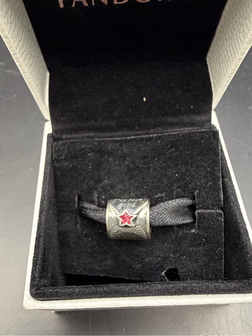 Pandora βIβve Been Goodβ Letter to Santa Charm β Red Star Detail